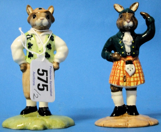 Appraisal: Royal Doulton Bunnykins Figures Irishman DB and Scotsman DB both