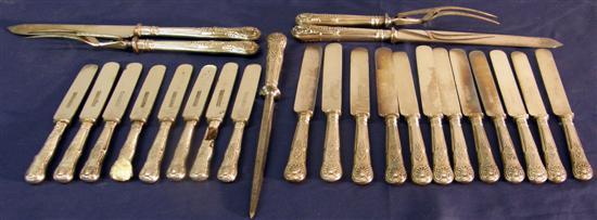 Appraisal: Set of twelve Edward VII King's pattern table knives Sheffield