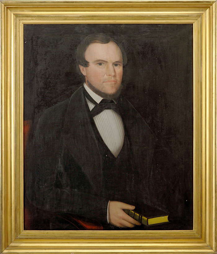 Appraisal: AMMI PHILLIPS - PORTRAIT OF THOMAS PARKER DEPICTED HOLDING A