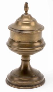 Appraisal: Snuff Vase French ca Spun brass vase transforms one objects