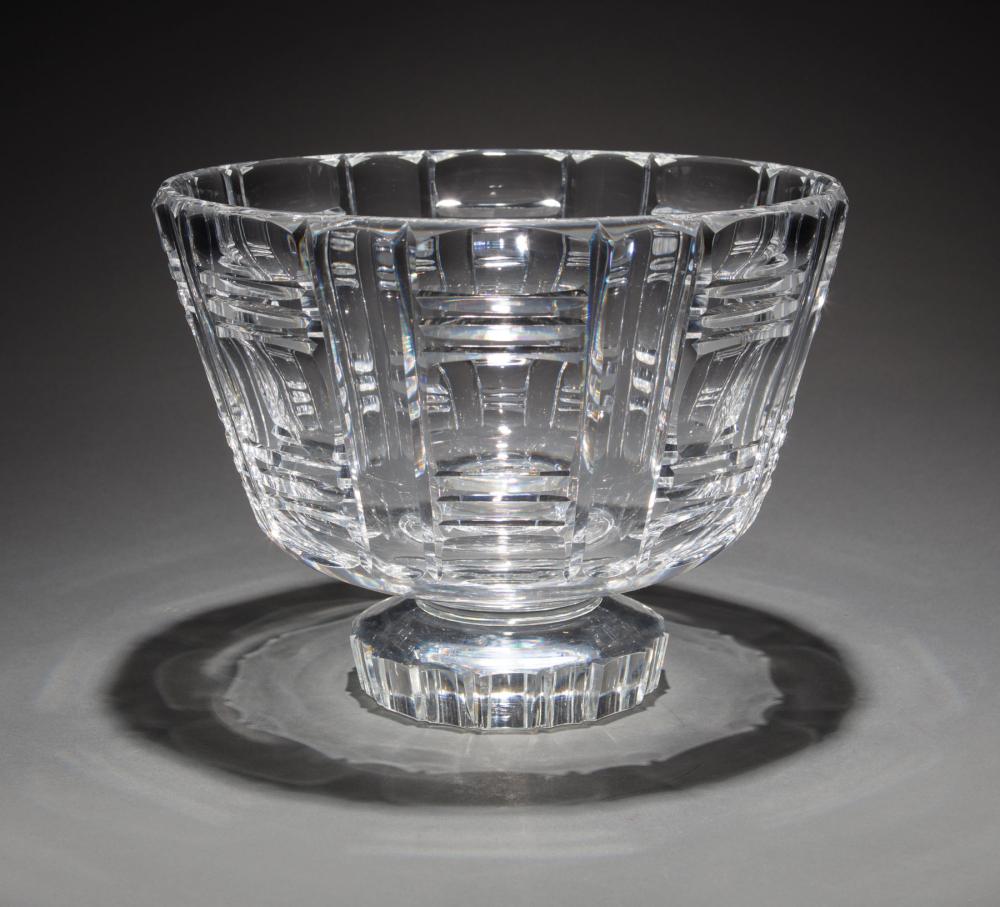 Appraisal: Steuben Glass Cut Bowl designed by Donald Russel in h