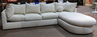 Appraisal: Italian Moderne style oversized sectional sofa Italian Moderne style oversized