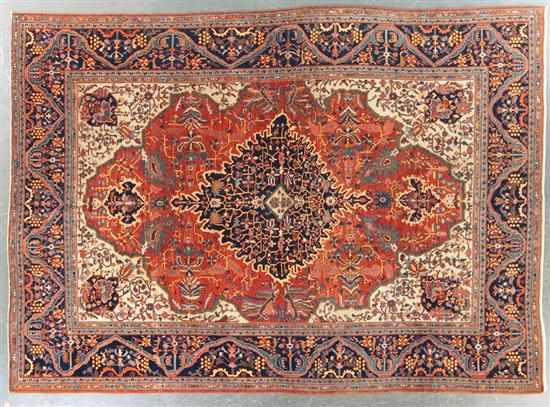 Appraisal: Antique Feraghan Sarouk carpet Persia circa x Estimate - Good