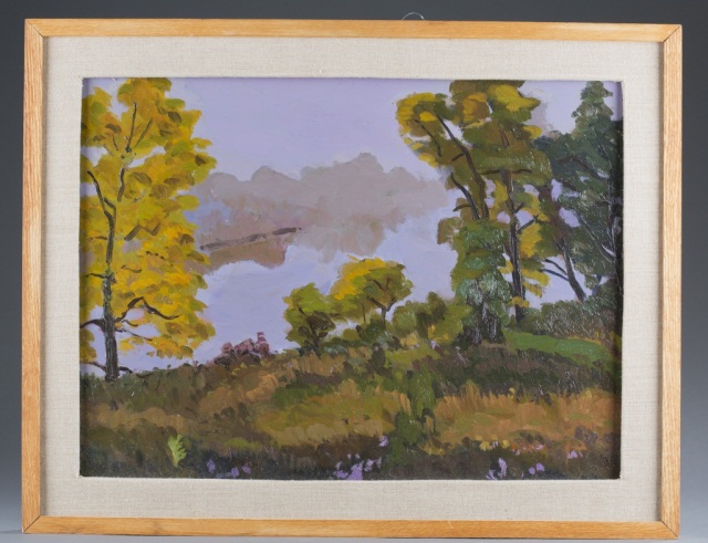 Appraisal: Woodland Scene By Ross E Arkell Roanoke VA artist Signed