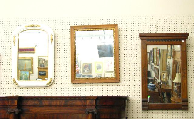 Appraisal: Group of Three Antique Wall Mirrors including Eastlake Victorian Wall