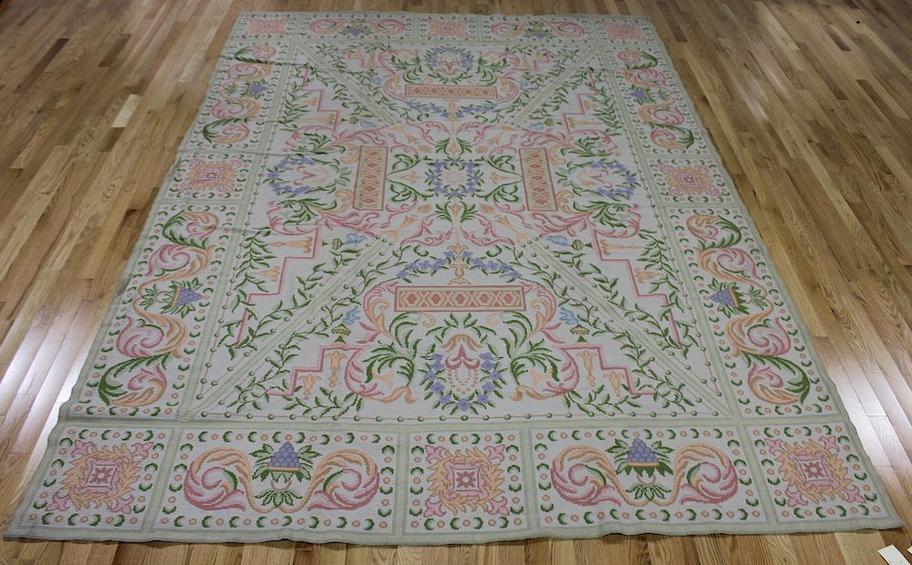 Appraisal: Vintage And finely Woven Grosspoint Needlepoint Carpet From a Larchmont