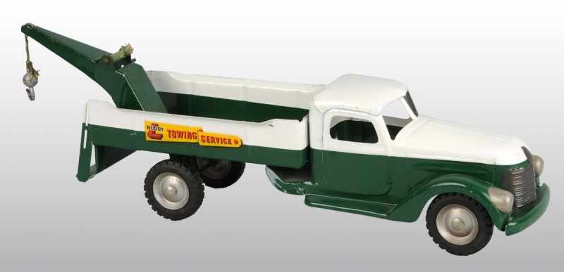 Appraisal: Pressed Steel Buddy L Towing Service Truck Toy Description American