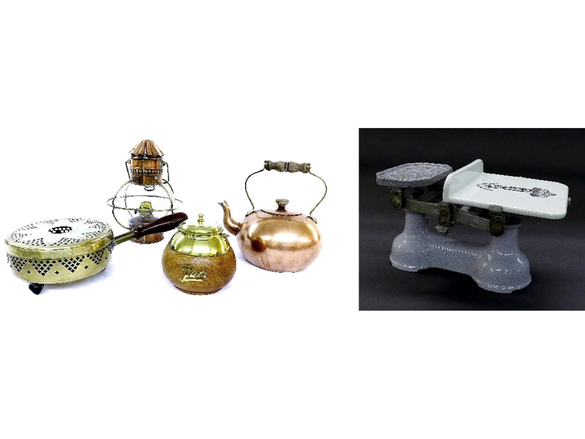 Appraisal: Mixed collection of metalware to include copper and brass ship's