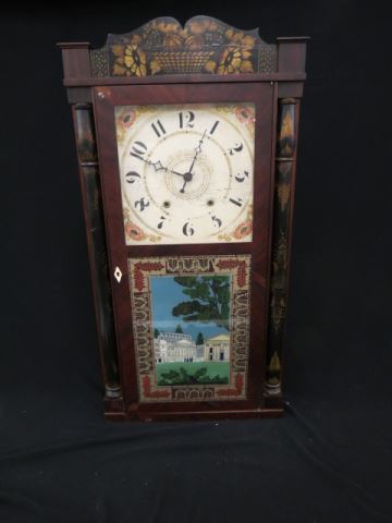 Appraisal: Eli Terry Weight Driven Clock stenciled splat and column decor