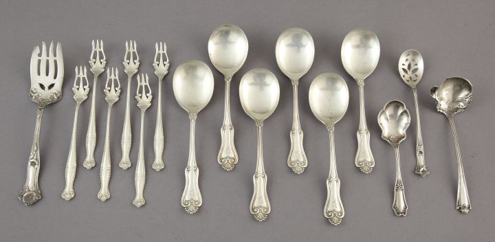 Appraisal: Sixteen-Piece Collection of Silver Flatware consisting of a set of