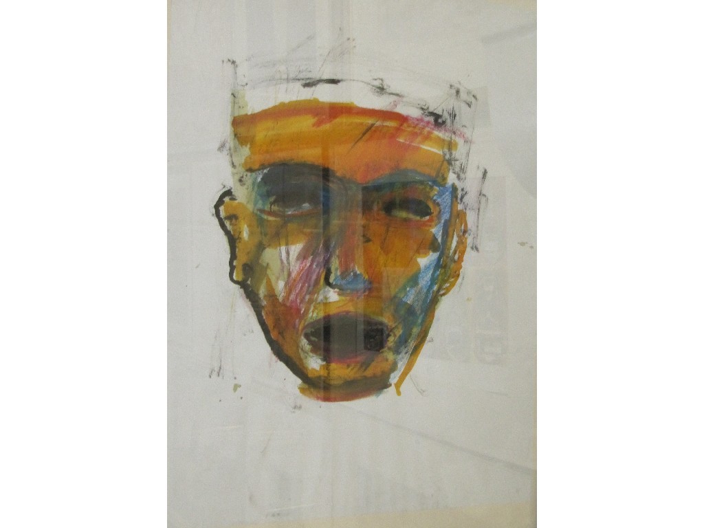 Appraisal: ELIZABETH FOSTER Mixed media 'Head'