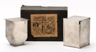 Appraisal: Uncanny Silk Casket Uncanny Silk Casket Bridgeport Sherms ca A