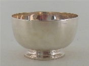 Appraisal: A late Victorian plain silver bowl on pedestal foot by