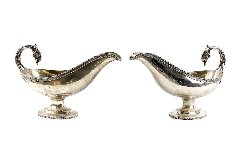 Appraisal: Tiffany Co Sterling Gravy Boats Circa Pair of T Co