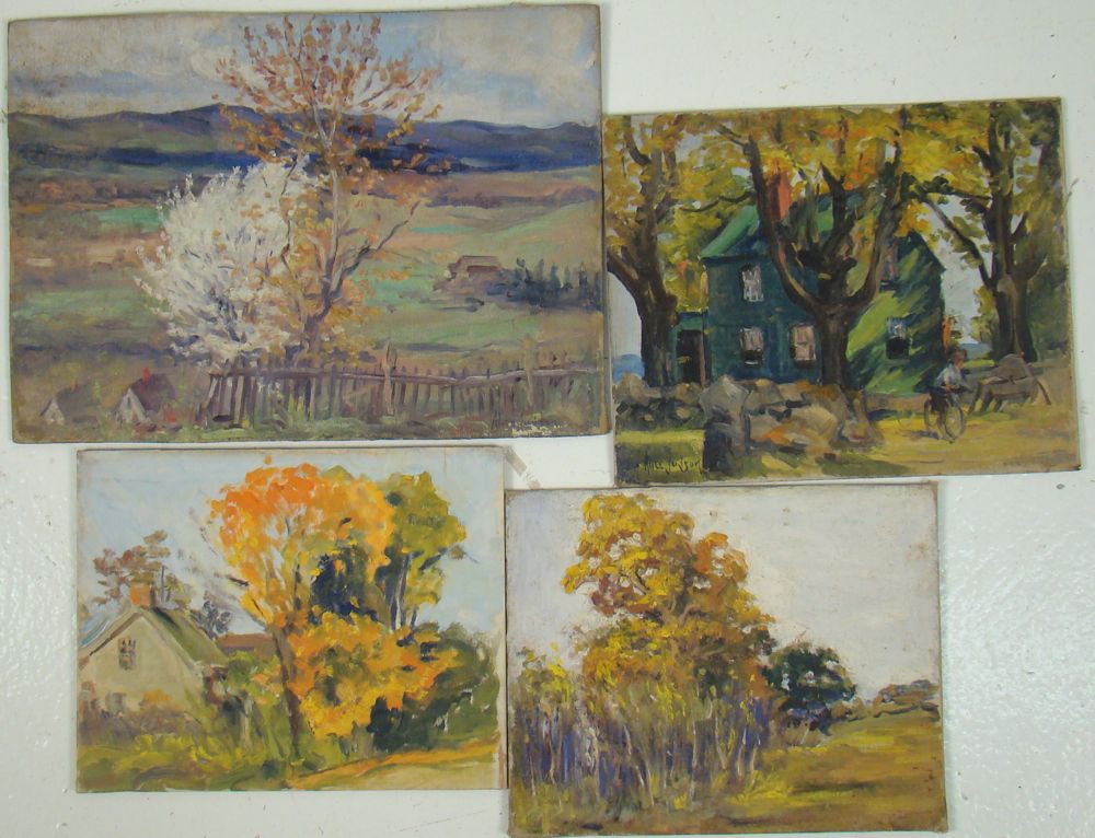 Appraisal: ALICE JUDSONAmerican - Four country landscape scenes One signed lower