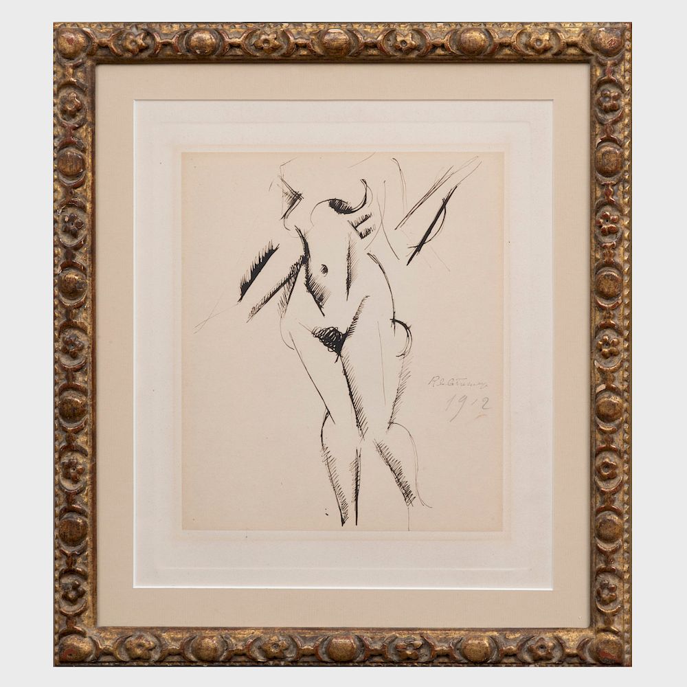 Appraisal: Attributed to Roger de La Fresnaye - Femme nu Ink