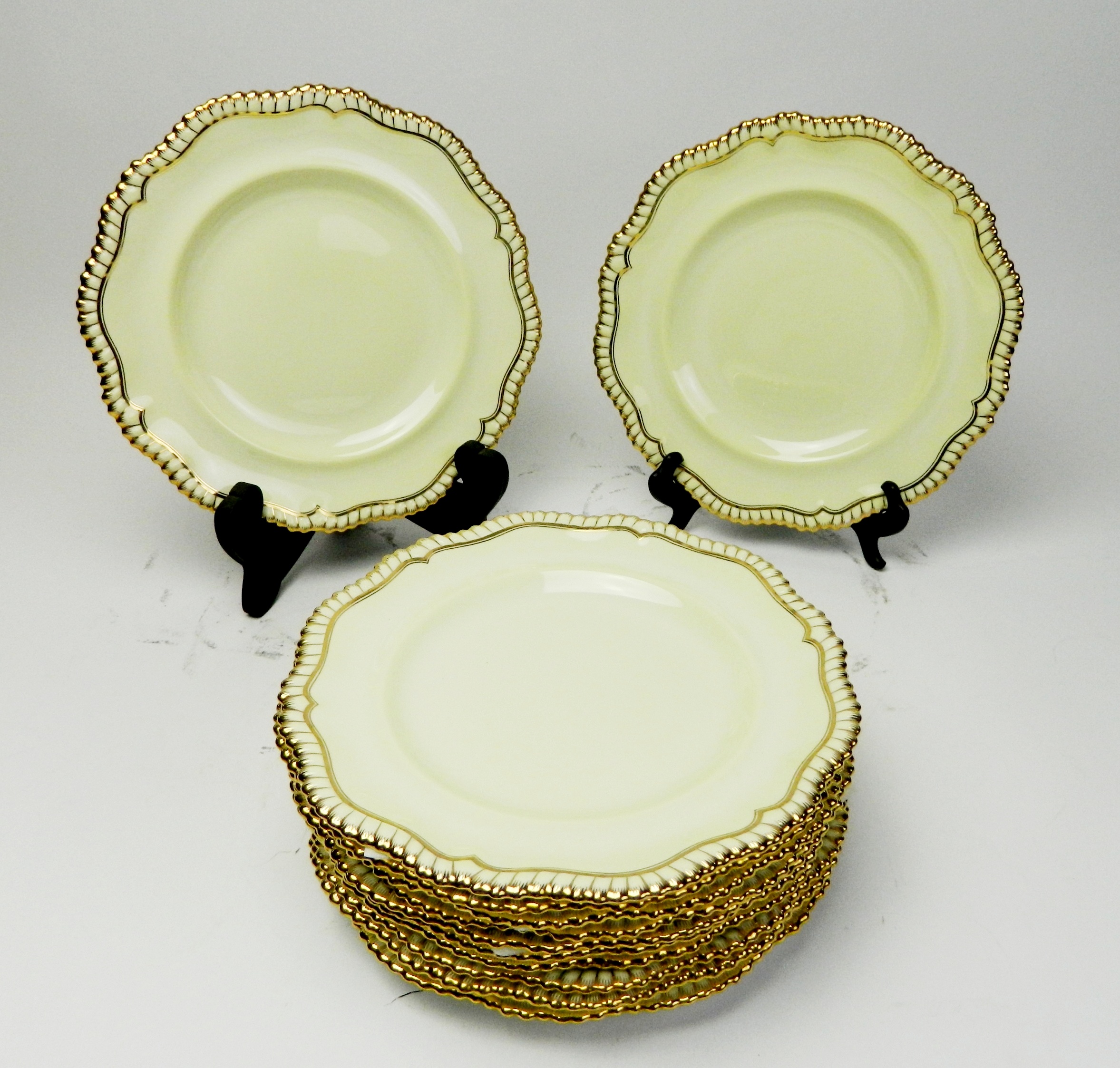 Appraisal: Set of Spode china dinner plates ivory with gold trim