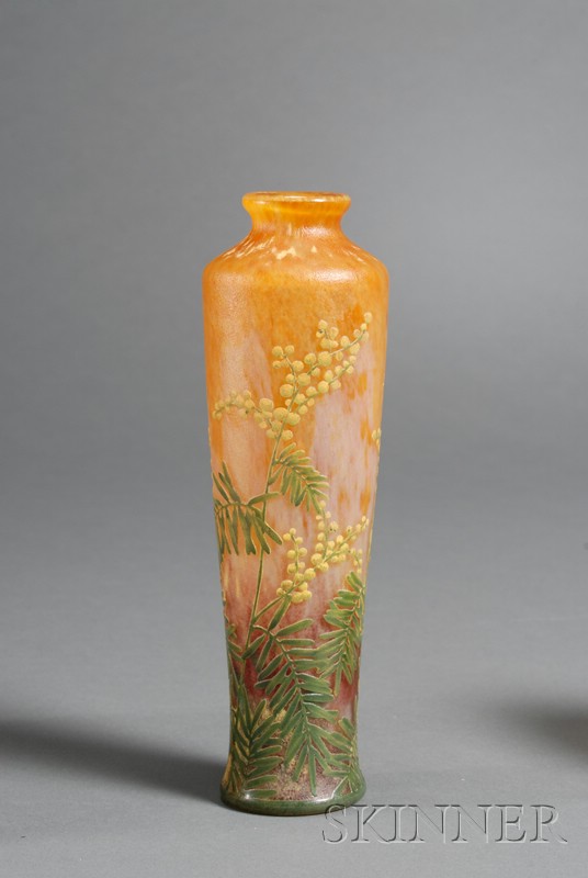 Appraisal: Daum Nancy Vase Cameo glass Nancy France Bottle form in