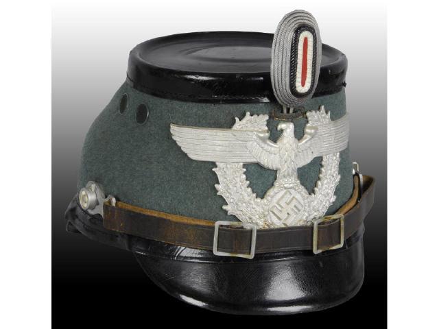 Appraisal: Nazi Police Uniform Accessories Description Nazi police hat belts and