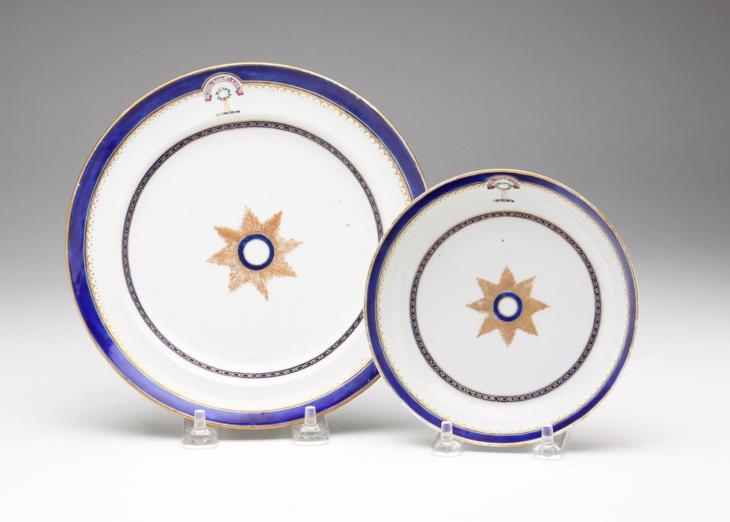 Appraisal: Late th-early th century Cobalt and gilt with star and