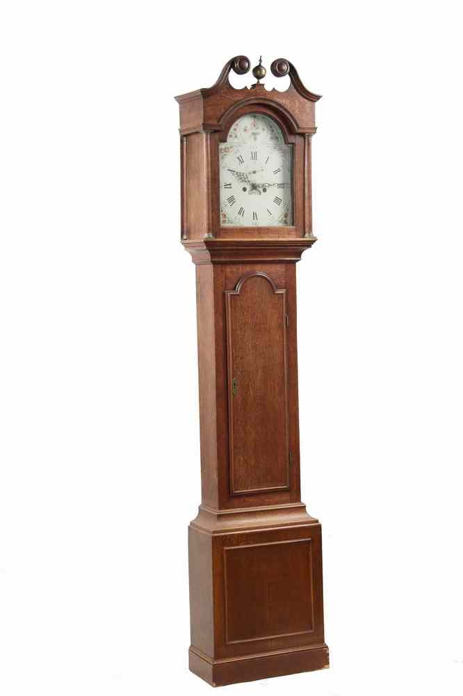 Appraisal: TALL CASE CLOCK - th c British Oak Cased Tall