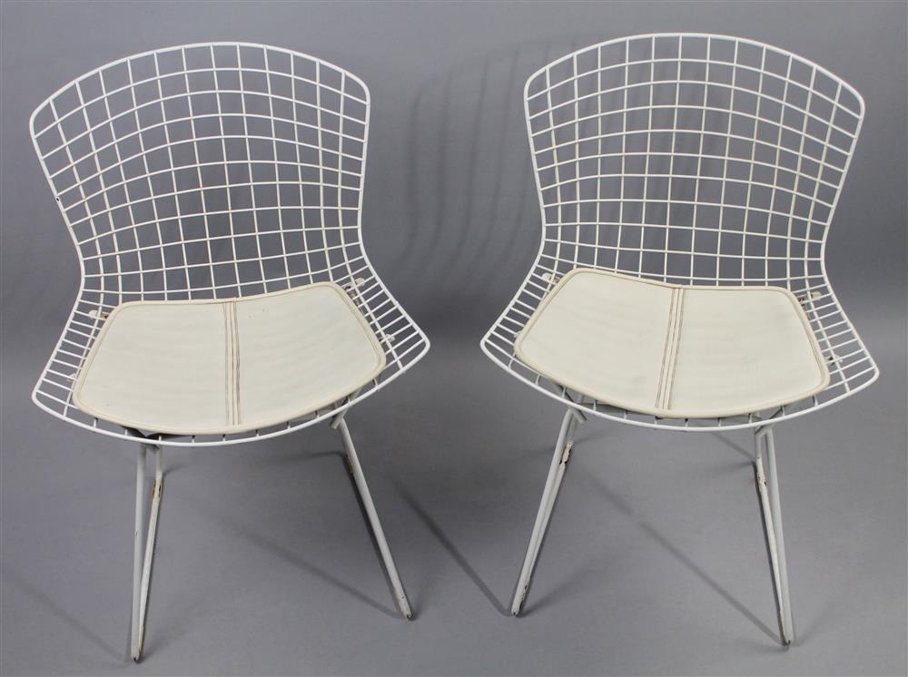 Appraisal: PAIR OF HARRY BERTOIA FOR KNOLL SIDE CHAIRS with vintage