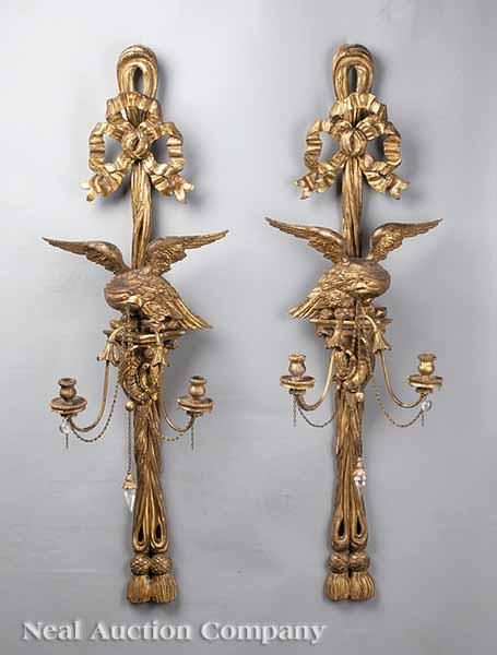 Appraisal: A Fine Pair of George III Carved and Giltwood Figural