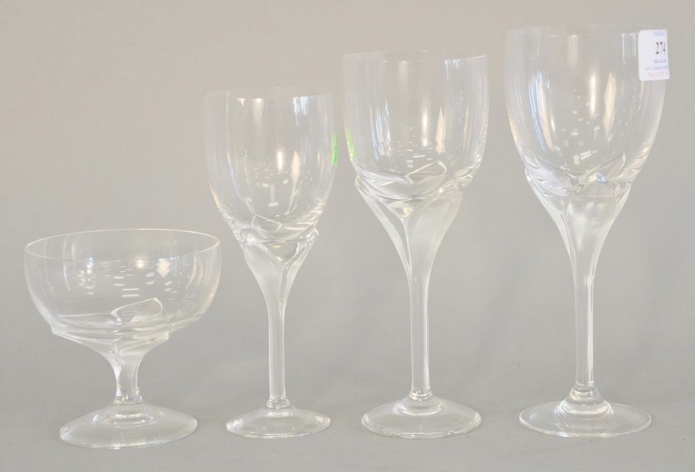 Appraisal: Large set of Rosenthal crystal in four sizes including desserts