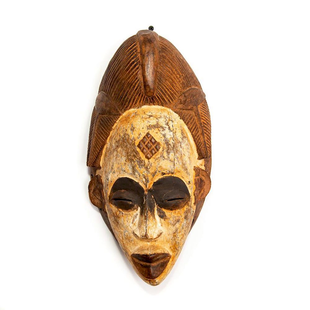 Appraisal: LARGE VINTAGE AFRICAN SONGYE TRIBAL KIFWEBE WALL MASK With Congolese