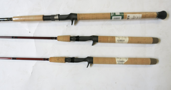 Appraisal: THREE FISHING RODS G Loomis CBR- ' medium moderate deep