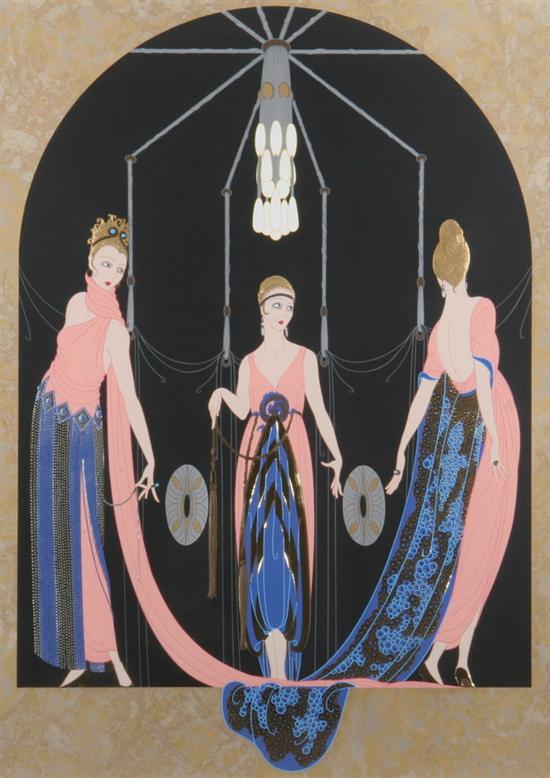 Appraisal: ERTE ROMAN DE TIRTOFF THE THREE GRACES signed in pencil