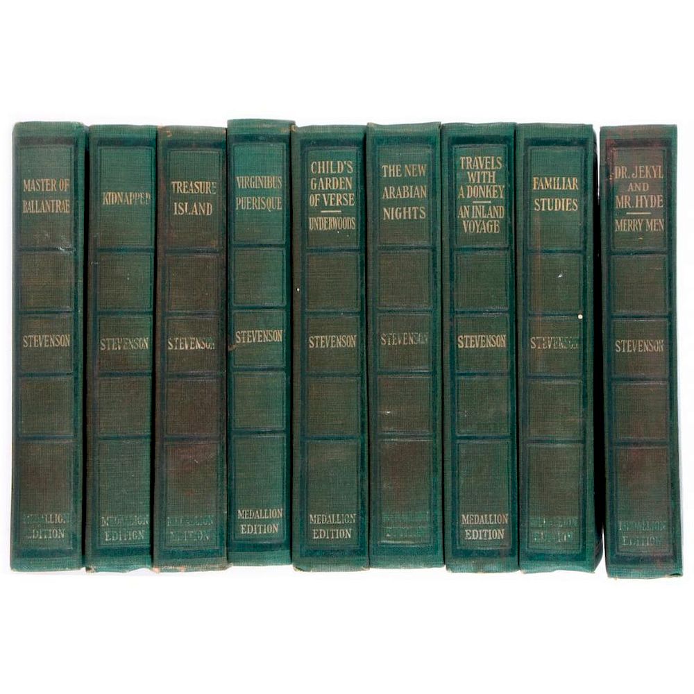 Appraisal: Collection of Robert Louis Stevenson Nine volumes of Robert Louis