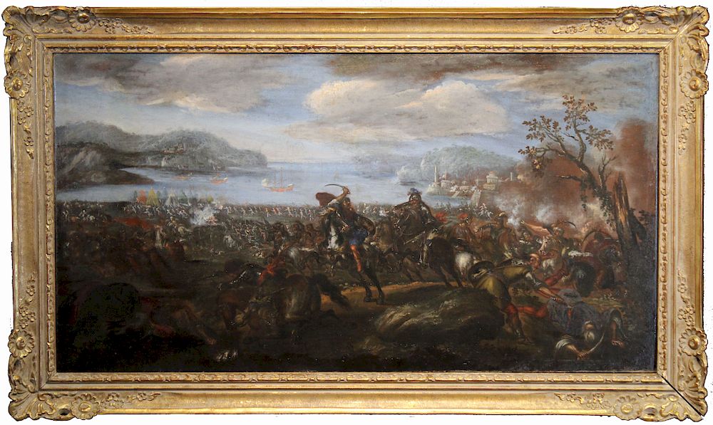 Appraisal: Ilario Spolverini - Large Battle Scene Ilario Spolverini Italy -