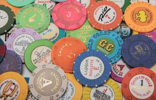 Appraisal: Lot of Vintage Casino Roulette Chips Nevada s s Clay