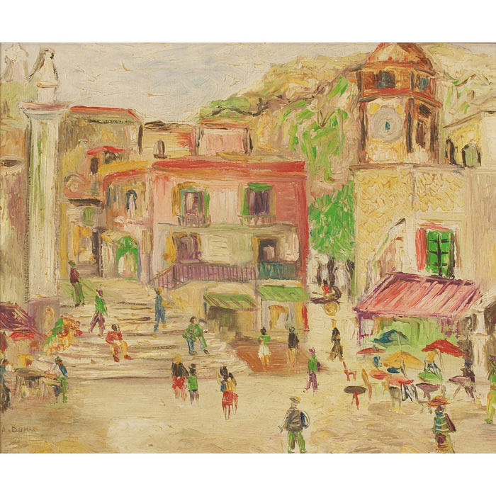 Appraisal: A Dumas French th century The Square in Capri c