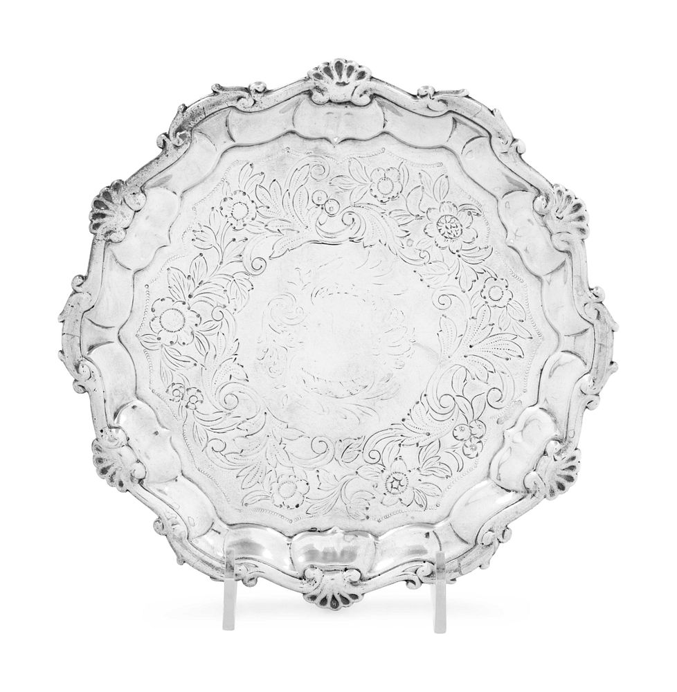 Appraisal: A George II Silver Waiter A George II Silver Waiter