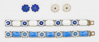 Appraisal: A Collection of Sterling Silver Gilt Silver and Polychrome Enamel