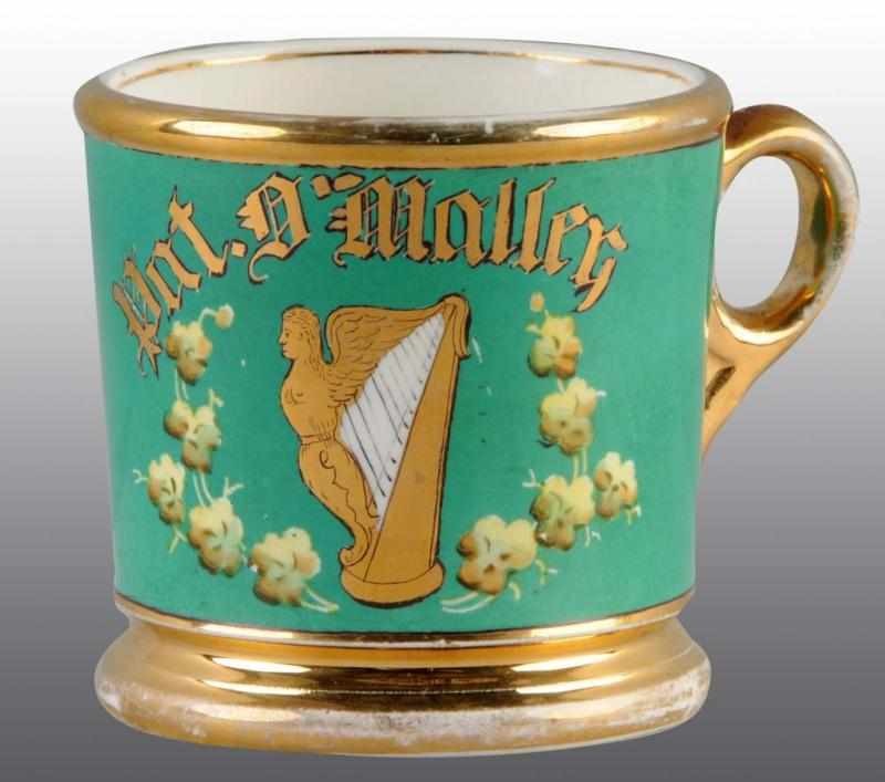 Appraisal: Occupational Shaving Mug with Harp Description Signed A E R