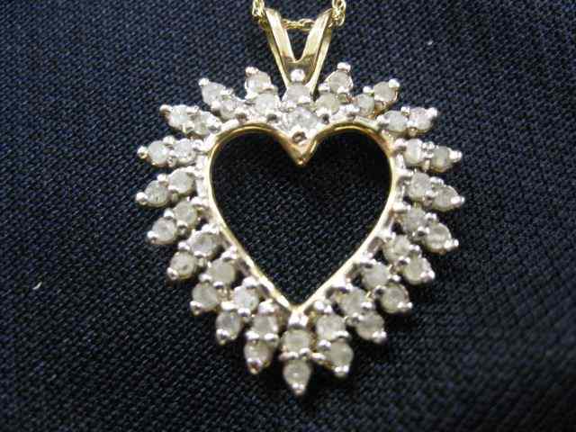 Appraisal: Diamond Heart Pendant diamonds in k yellow gold commercial grade