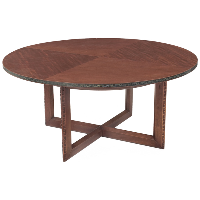 Appraisal: Frank Lloyd Wright table manufactured by Heritage Henredon low form