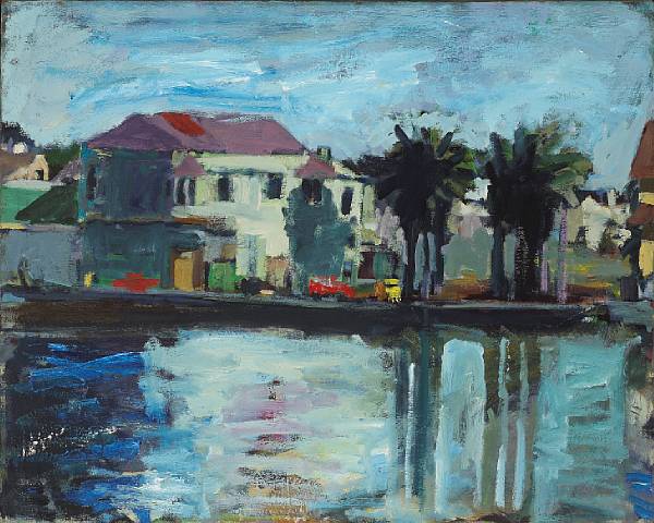 Appraisal: Terry St John American born Benecia Waterfront signed titled and