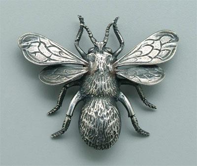 Appraisal: Coro sterling bumblebee brooch detailed relief signed Coro Sterling x