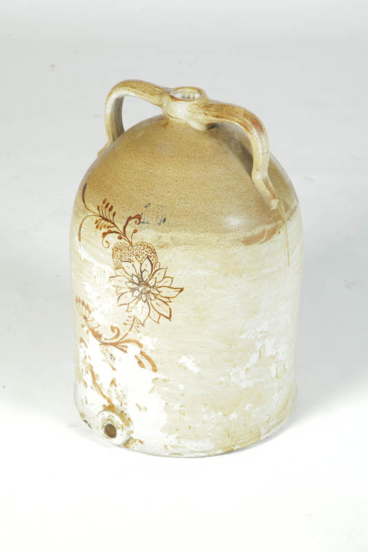 Appraisal: STONEWARE JUG American nd half- th century Double handles and