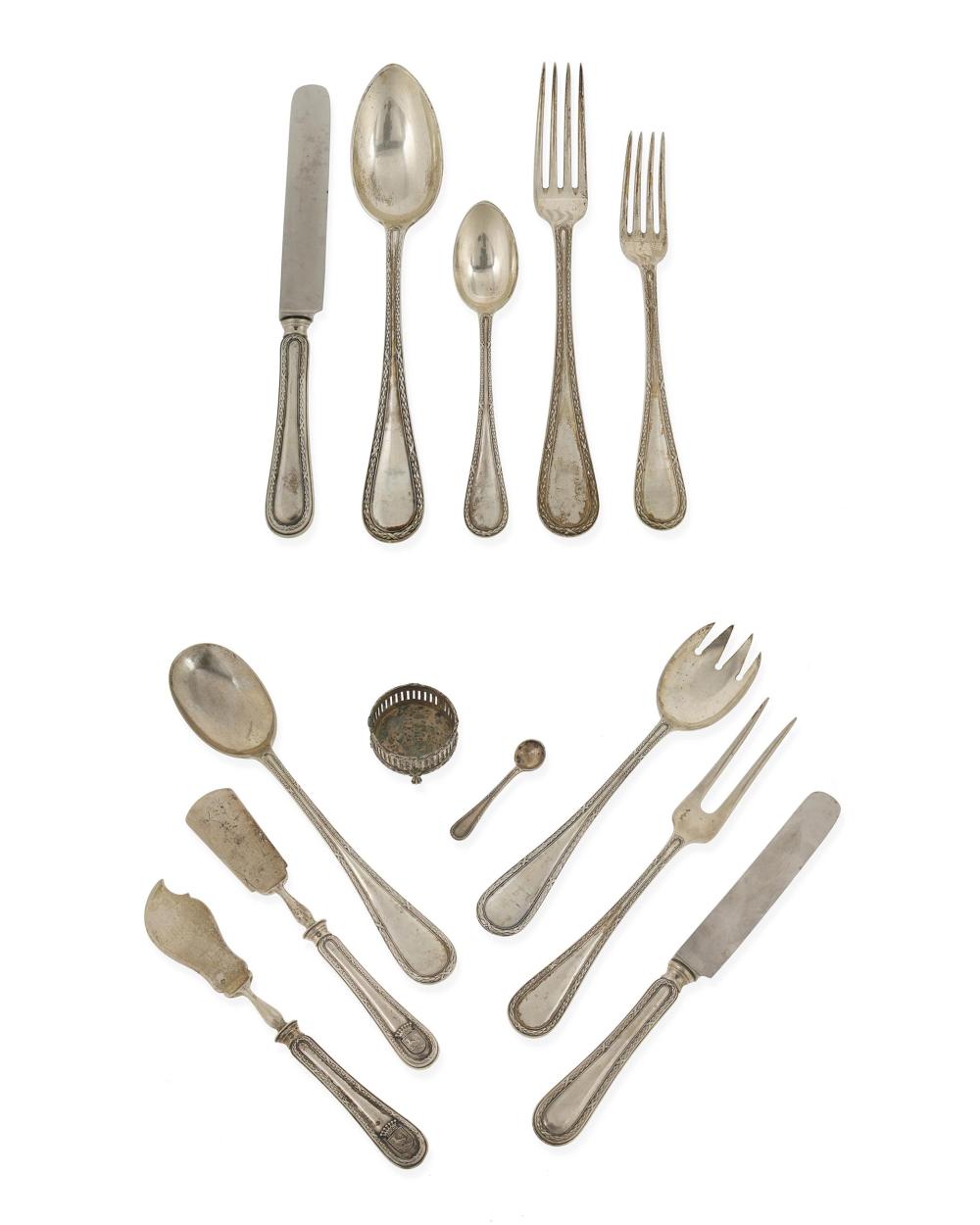 Appraisal: An Austro-Hungarian silver flatware service Late th Early th Century