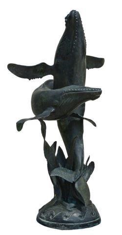 Appraisal: Patinated bronze fountain signed in cast Max Turner American th