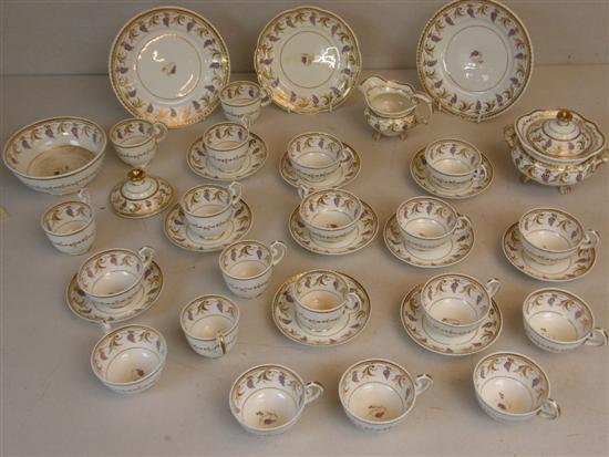 Appraisal: Early th century English porcelain part tea service highlighted with