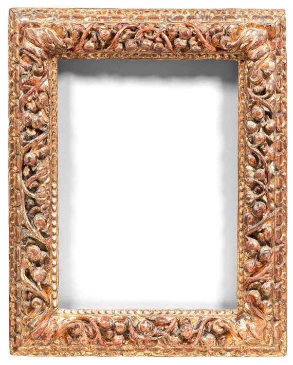 Appraisal: PICTURE FRAME Baroque Italy th century Carved and gilt wood