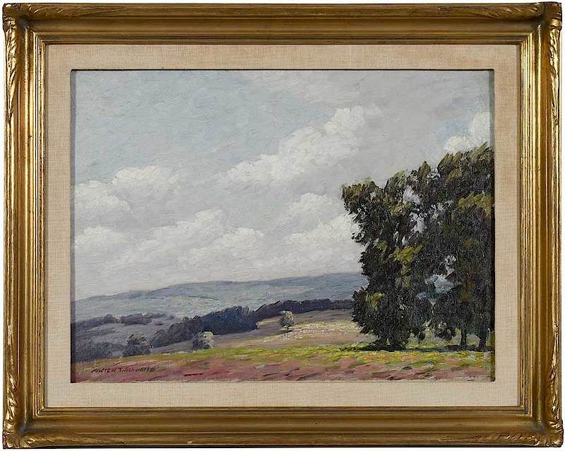 Appraisal: Andrew Schwartz Kentucky New York - Sunny Landscape signed lower