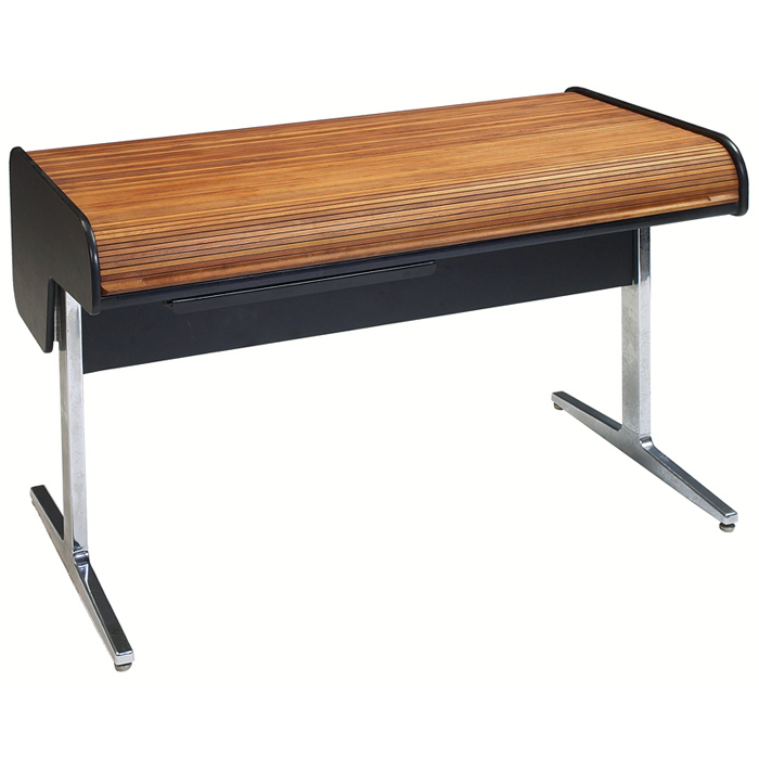 Appraisal: George Nelson Action Office roll-top desk by Herman Miller walnut