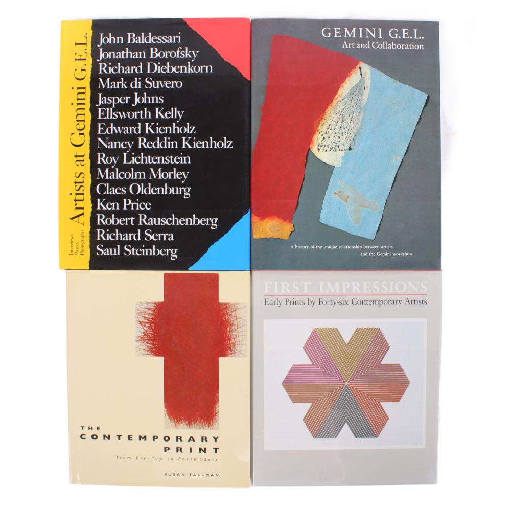 Appraisal: FOUR CONTEMPORARY ART PRINT BOOKS INCL TWO ARTISTS AT GEMINI